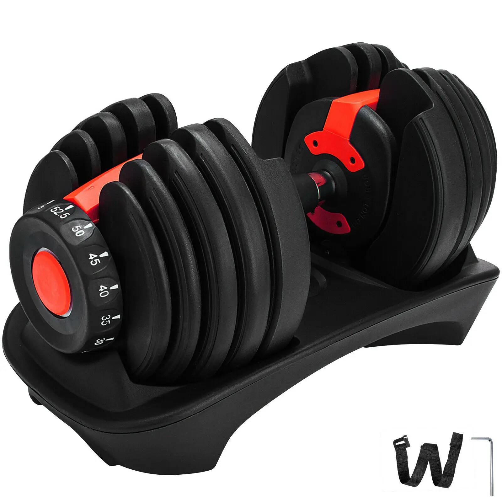 

Free Shipping Dumbbell Adjustable Weight Sets 52lbs Exercise Fitness Home Gym System Building Muscle EU No Customs Fees