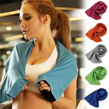 

Multicolor Sports Face Towel Cooling ice Utility Enduring Instant Cozy Ice Cold for Enduring Running Jogging Gym 90*30cm