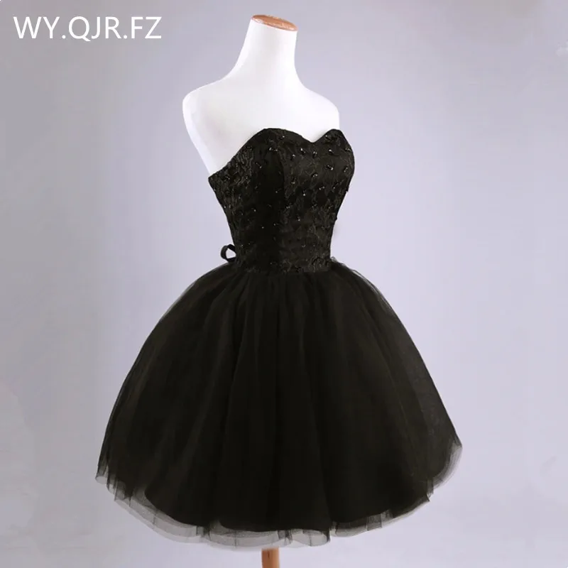 Evening Dress Short Black Ball Gown Party Prom Dresses Ball Gown Girls Ballet Birthday Cocktail dress graduation gown ASL-70#