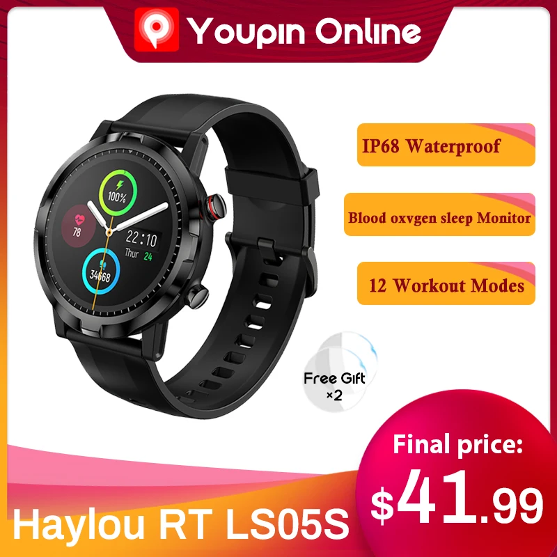 Haylou Solar LS05S Haylou RT Smart Watch Sport Metal Middle Frame Heart Rate Sleep Monitor IP68 Waterproof iOS Android YouPin