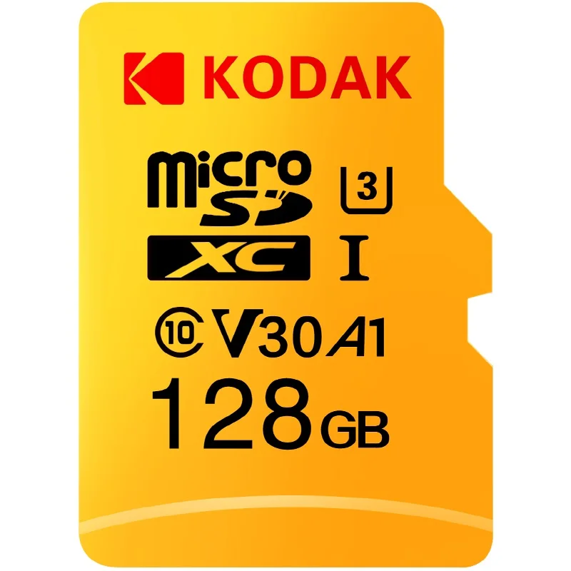 U3-128GB Kodak U3 A1 V30 класс 10 MicroSDXC/SDHC память TF флэш-карта 256 ГБ 128 Гб 64 ГБ 32 ГБ для видео и мобильного хранения - Емкость: U3-128GB