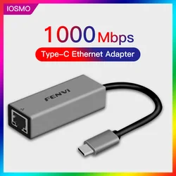 Adaptateur Ethernet USB 1000 type c 3.0 à RJ45 Hub, USB C Mbps, carte réseau, Plug and Play, pour ordinateur portable, PC, nintendo Switch, Xiao Mi Box 
