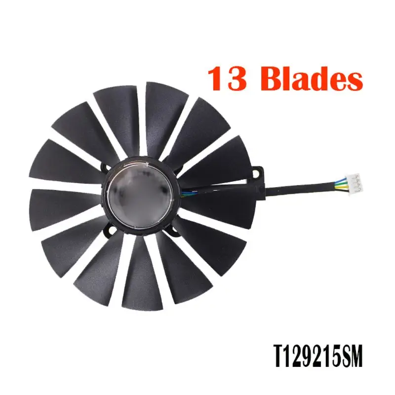 T129215SM 12 в 95 мм VGA вентилятор для ASUS STRIX RX470 RX580 видеокарта вентилятор охлаждения H37E