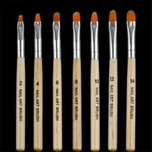 7 шт. для украшения ногтей, круглые Топ акрил поли УФ-гель для ногтей строитель покрытие строитель цветок для рисования Рисование кисть-инструмент для маникюра;