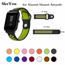 Two-color stitching replacement Watch strap 20mm for Xiaomi Huami Amazfit Bip 22mm Wrist strap for Samsung gear S3 smart watch