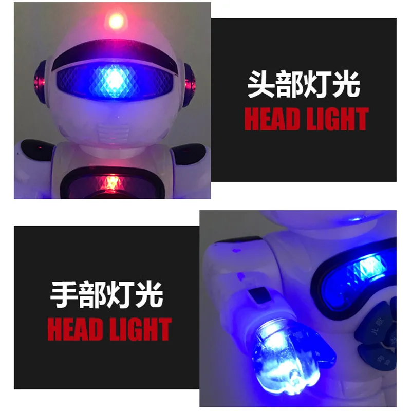 

Educational Early Childhood Smart Robot Toy Electric Universal Robot Models Light Included Light Music Robot T1