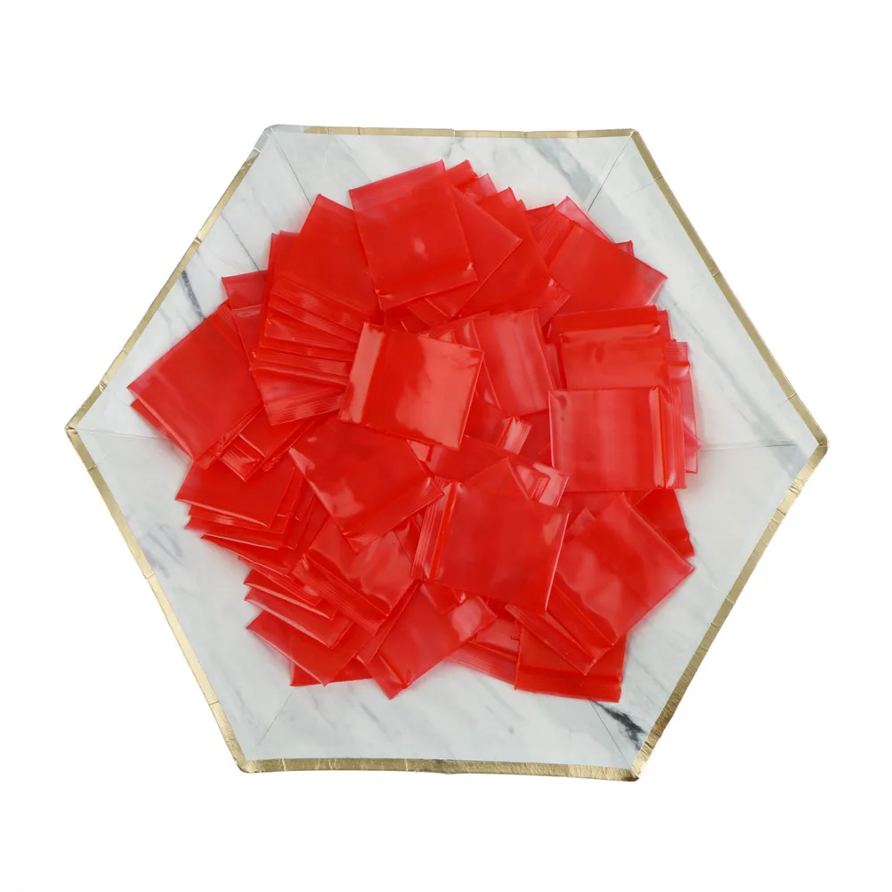 100pcs 3*4cm red Mini Bags Plastic Nuts Coins Packaging Bags Small Plastic Zipper Bag Jewelry Coin Poly Bag 3