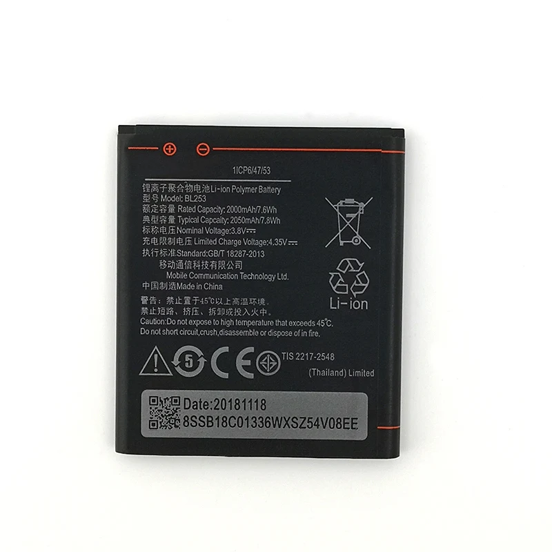 

NEW Original 2000mAh BL253 Battery For lenovo BL253 High Quality Battery + Tracking Number