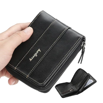 

New Wallet Men's European and American Pu Leather Zipper Coin Purse Multi-card Creative Driving License Bag Fashion Men's Wallet