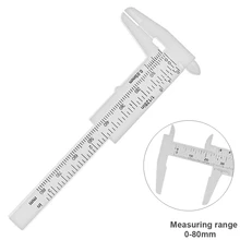 0-80 мм двойной Масштаб белый пластиковый штангенциркуль с оранжевым мини измерительный инструмент для студентов/античное измерение