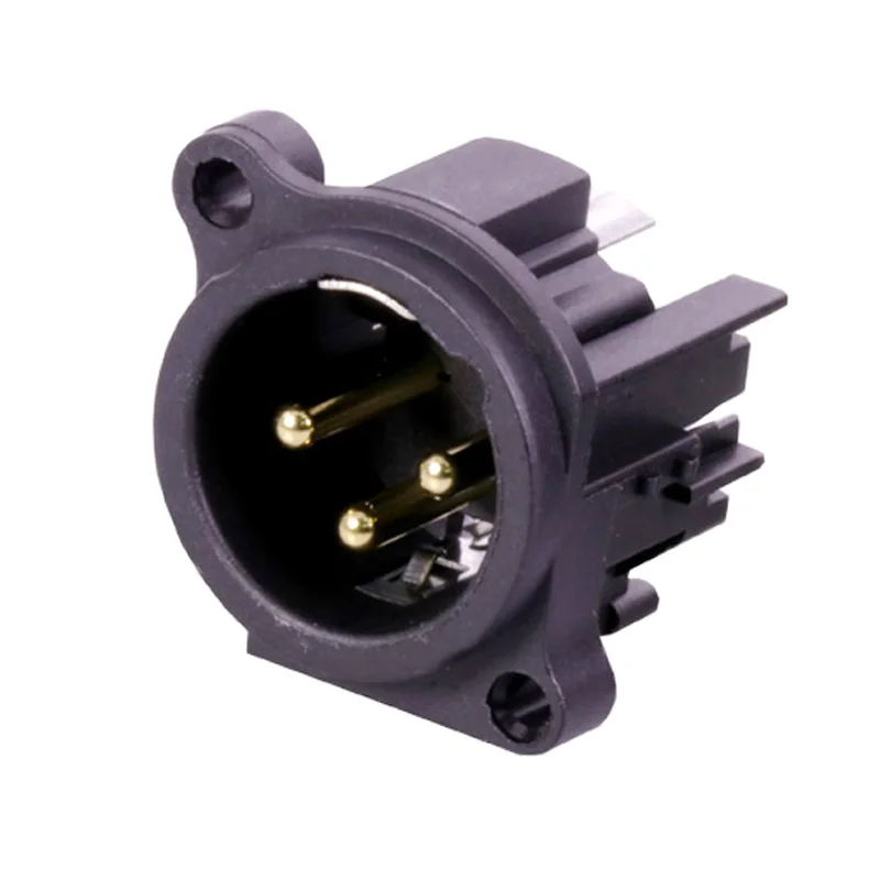 10 шт./лот 3 Pin XLR Панель Крепление Женский Джек/штекер прямой шасси Позолоченные 3 полюса XLR разъем Микрофон MIC терминал - Цвет: 10 Male