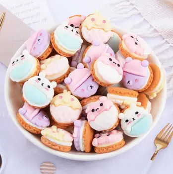 

kawaii Simulation Miniature Cartoon Flatback Resin Cabochon Fake Food Hamburg DIY Scrapbooking Accessories Fit Phone Decoration