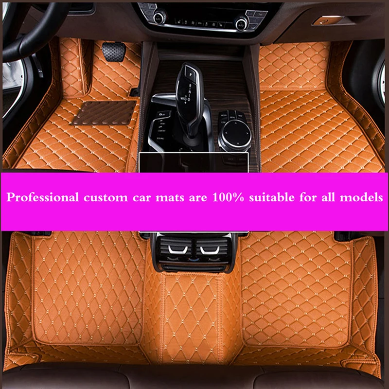 Кожаные автомобильные коврики на заказ для Volkswagen touareg passat polo golf tiguan touran bora Sagitar
