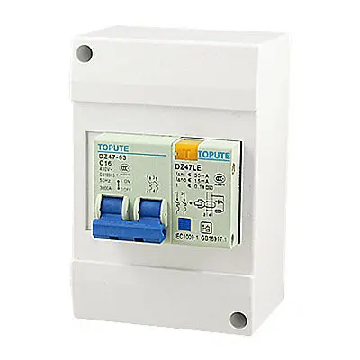 

Overload Protection 2 Poles ELCB Earth Leakage Circuit Breaker AC 400V 16A