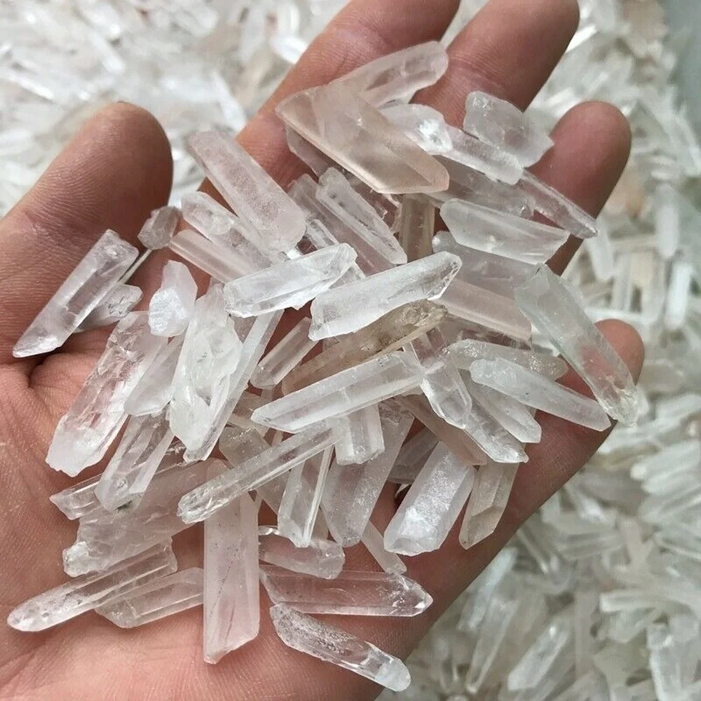 

100% Natural Clear Quartz Healing Crystal Point Wand Energy Stone Raw Rock Mineral Specimen Home Decor