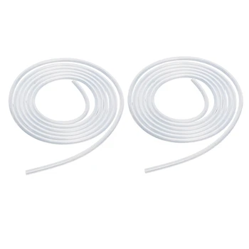 

2Pcs 2M Clear Translucent Food Grade Silicone Tubing Milk Hose Pipe - 4X6Mm & 6X8Mm