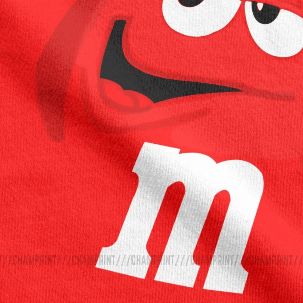 M&M's Chocolate Candy Character Face Tees Short New Fashion T Shirt Men's Pure Cotton Amazing T-Shirt Sleeve Tops Plus Size