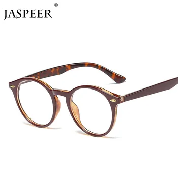 

JASPEER Rice Nail Round Frame Optical Glasses Frame Men Female Luxury Trend Flat Mirror Myopia Women Eyewear Computer Glasses