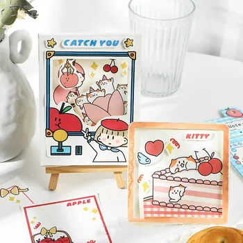 

"Lovely Cat" Pack of 6 Cute Sticky Notes Pack Paper Stickers Adhesive Pads Pocket Memo Notepad Gift