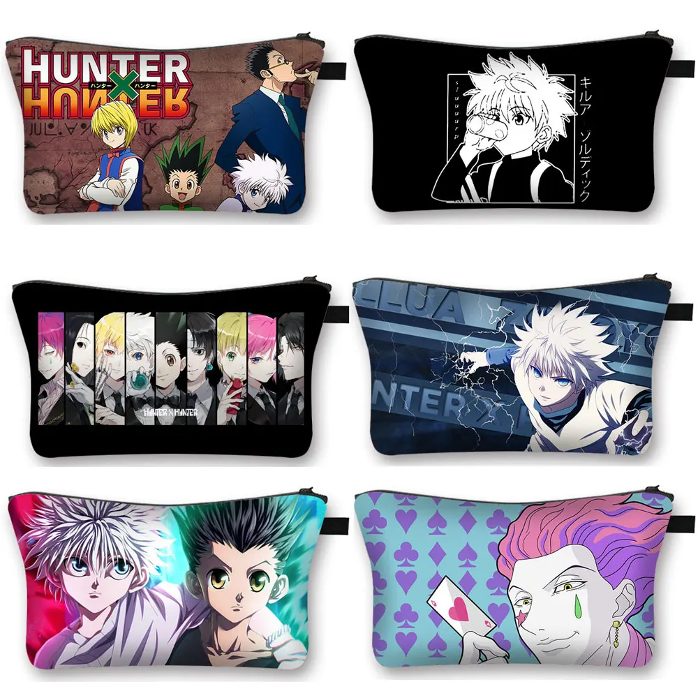 Чехол для косметики из аниме HUNTERxHUNTER женская сумочка макияжа Hunter X HXH kilua Zoldyck Gon