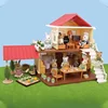 1/12 Forest Animal Family Simulation Mini Girl Home Toy House 1:12 Forest Hut Mini Kids Villa ABS Kitchen Hut 6