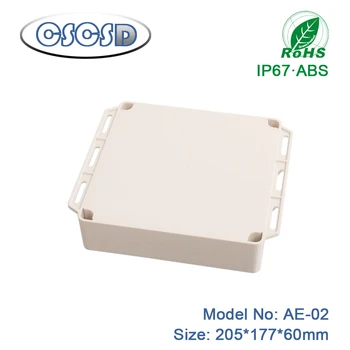 

1pcs 205*177*60mm economic ABS waterproof wall mount plastic enclosure grey color IP67 rated plastic pcb box cabinet