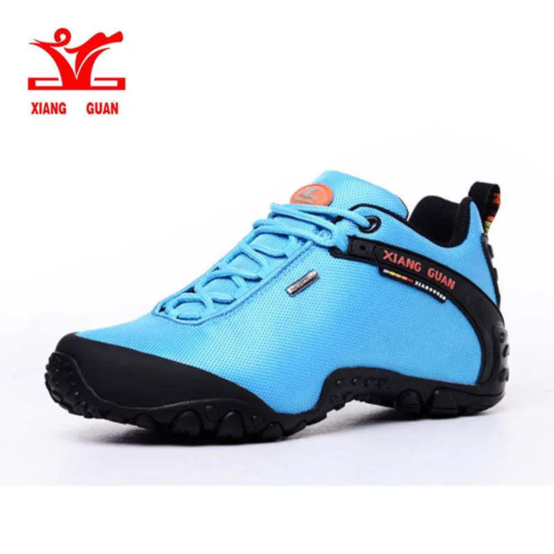 XIANG GUAN походная обувь для мужчин и женщин, дышащие Нескользящие треккинговые ботинки, походные альпинистские кроссовки, большие размеры, спортивная обувь 48 - Цвет: women blue