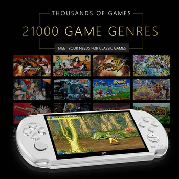 

X9 Handheld Game Device 8GB Retro For Game Consoles 5.1'' Large Screen With MP3 Movie Camera Multimedia Video Game Boy