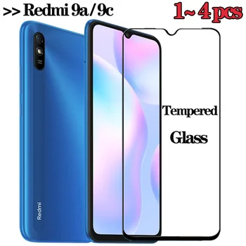 4 pcs, protezione dello schermo in vetro temperato per redmi 9a 9c glass redmi-9a redmi9c vetro redmi 9 a pellicola trasparente 100D telefono xiaomi redmi 9a glass