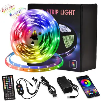 

LED Strip Light 5M IP65 5050 RGB LED Lamp Tape Ribbon RGB TV Desktop Screen BackLight Diode Tape Remote / Bluetooth Control