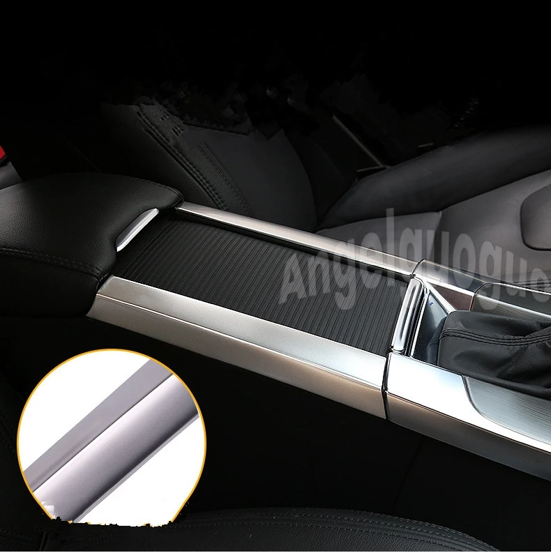 Car styling Stainless Steel Car Center Console Side Trims Frame Stickers Cover for Volvo xc60 S60L V60 S60