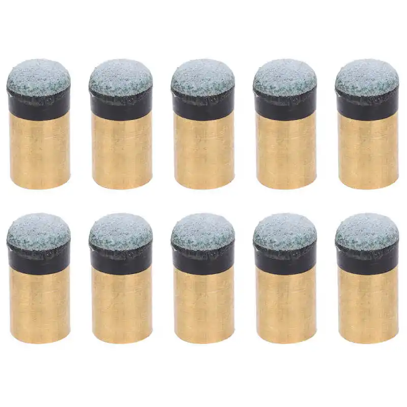 ttnight 10PCs 10mm Screw On Cue Tips for Pool Snooker Billiards Replacement Parts