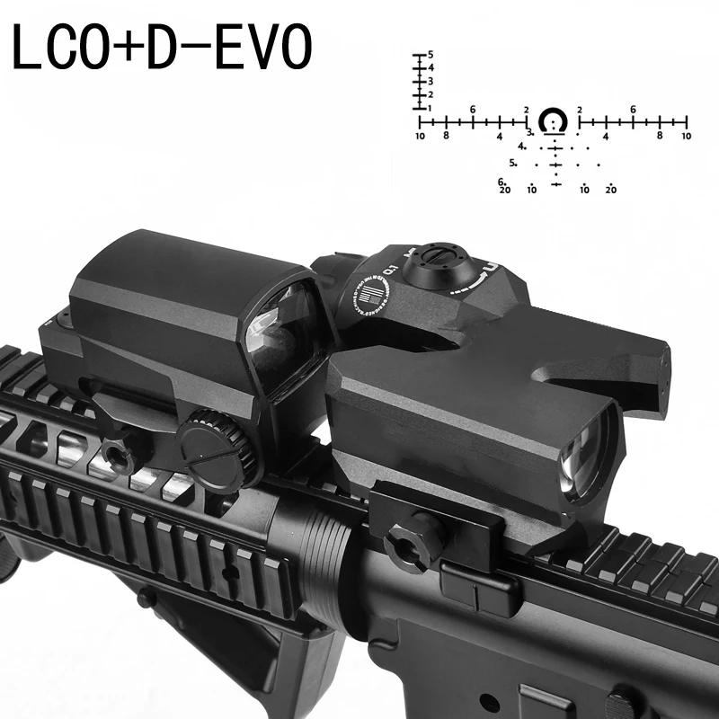 LCO &amp D-EVO комбинированный 1-6x красный точечный прицел и сетчатый объектив средний