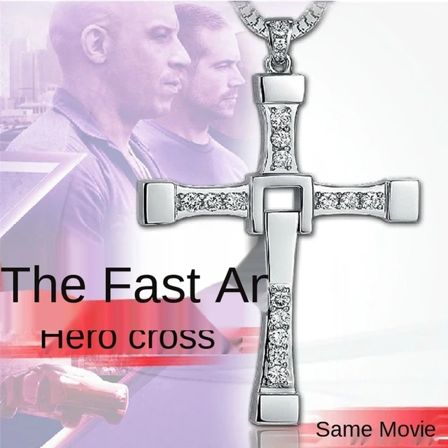 Buy GirlZ! Gold Metal Fast And Furious Vin Diesel Inspired Cross Shaped  pendant for men at Amazon.in