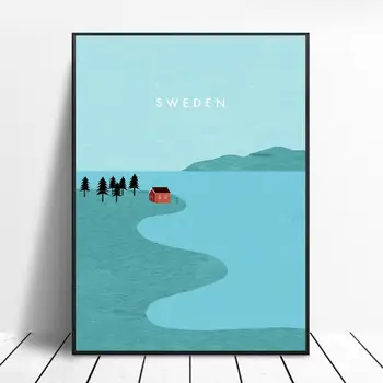 

Sweden Canvas Travel poster Wall Art Pictures for Living Room Home Decor No Frame