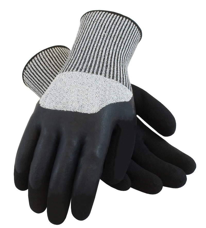 Aramid Fiber Rigger HPPE ANSI A3 Micro Foam Nitrile Safety Glove Maxi High Flex Butcher Anti Cut Resistant Proof Work Glove