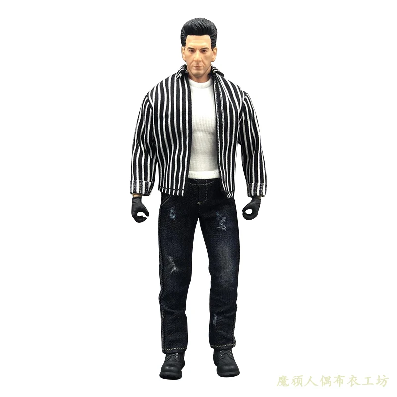 

1/12 Scale Male Soldier Plaid Shirt Jeans T-shirt Suit Set Clothes Model for 6in Action Figure Doll Toy