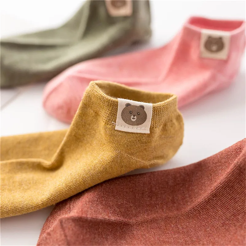 Весна Лето Новые носки хлопок однотонная ткань Стандартные носки невидимые с закрытым носком женские носки 10 пар