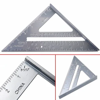 

Aluminum Alloy Rafter Square Speed 7 Triangle-Ruler Protractor Miter Framing