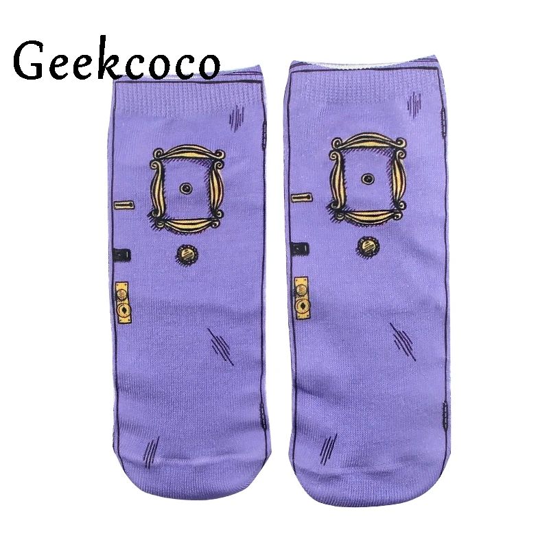 Friends tv show Fashion cartoon unisex Casual Non Slip Breathable Comfortable short Tube couple Socks J0879