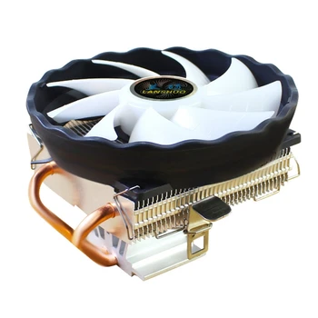 

LANSHUO 2 Copper Tube Downward Blowing 775AMD1155 Desktop Computer Radiator (212 Horizontal Tower 3-Wire Multicolored Lights)