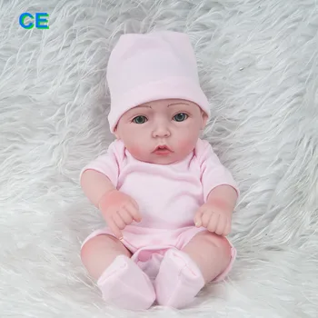 

11inch 28cm Mini Reborn Baby Doll Lifelike silicone Bath toys for girls Sleeping girl doll for newborn kids Christmas Gift