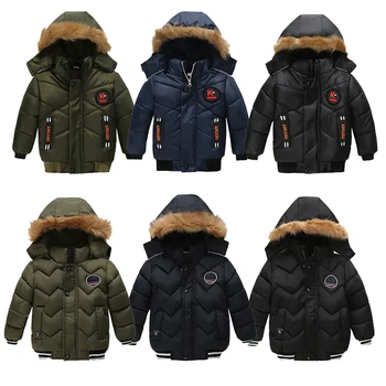

2020 Boys Thicken Warm Hooded Coat Winter Clothes Boys Outfit Clothes Children Fashion Outwear Jacket Coat 1 2 3 4 5 Year