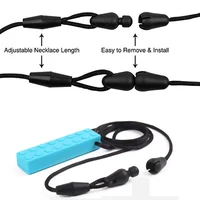 10pcs Baby teether Sensory chewable pendant necklace Kids Silicone Biting toys newborns Pencil Topper Teether childen's goods 2