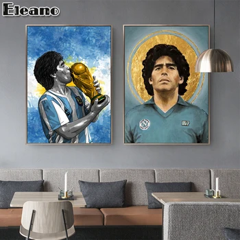 Paintings of Famous Football Players Printed On Canvas 1