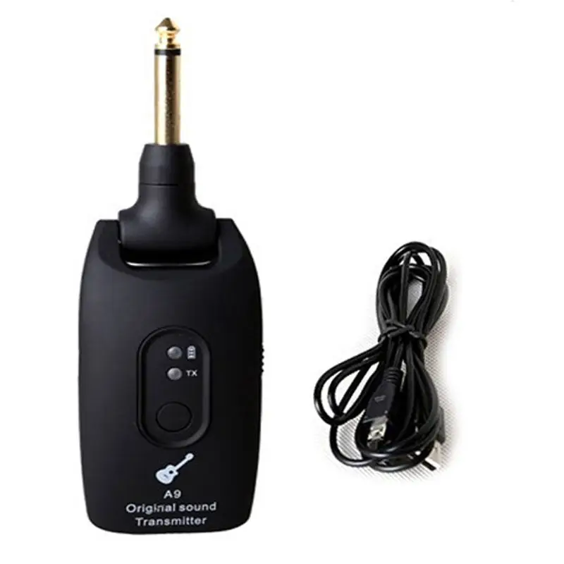 Black A9 электрогитара беспроводной приемник 2,4 ГГц USB Музыкальные инструменты - Цвет: Black