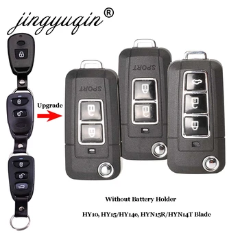 

jingyuqin 15p 2/3B Key Case for HYUNDAI Tucson Old Elantra -2003 Santa Fe/NF Eagle Terracan Without Battery Holder Fob Key Shell