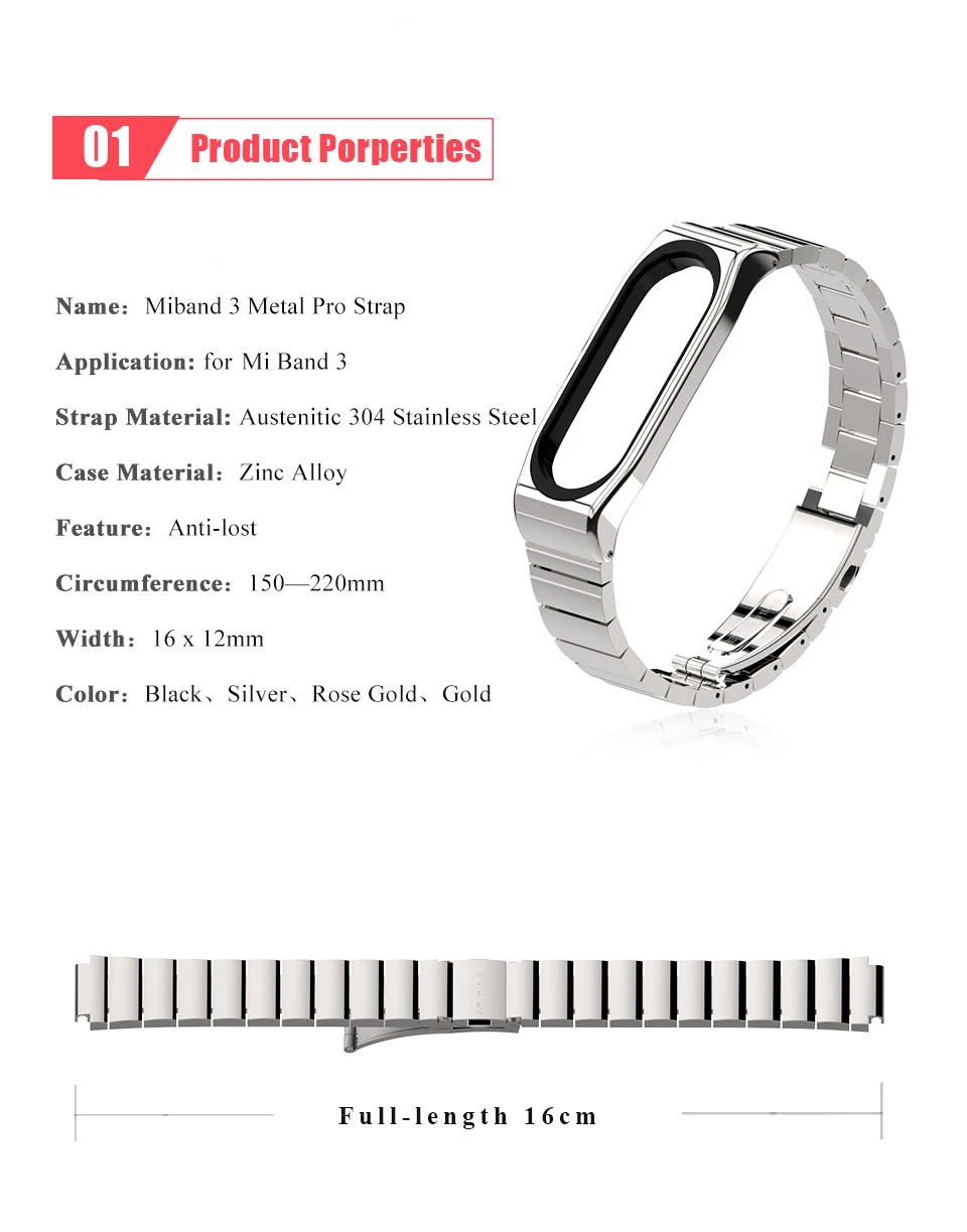 Металлический Pro ремешок для mi Band 4 3 металлический ремешок для Xiaomi mi Band 4 браслет из нержавеющей стали mi Band 3 4 браслеты на запястье