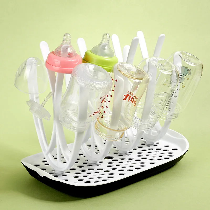 

Large Holder Hollow out Bottle Drying Rack Multi-functional Pacifier Storage Rack Draining Shelf Infant Feeding Bottle Drying Ra