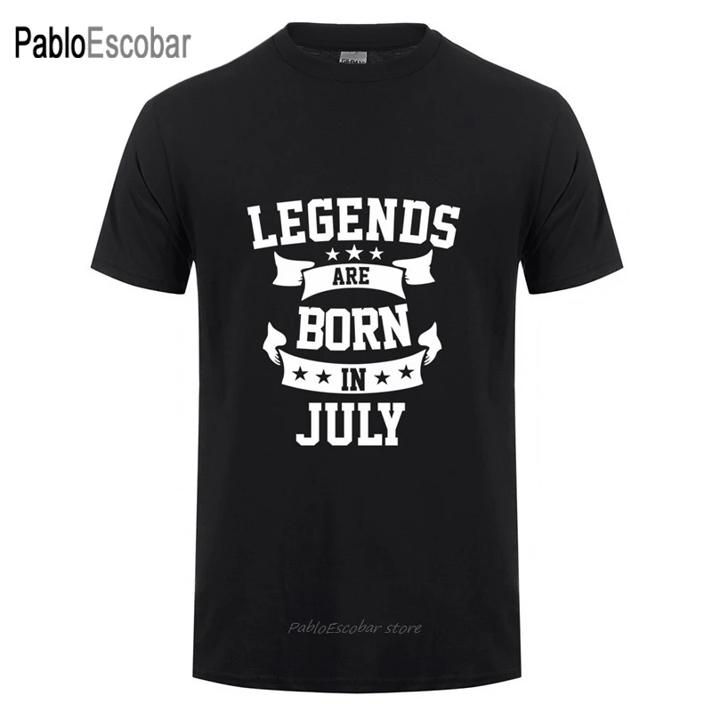 Летний стиль Legends are Born In July Мужская футболка забавный подарок на день рождения